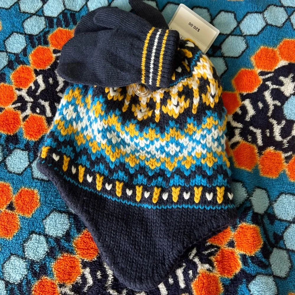 Carters Boys Fair Isle winter Hat & Mittens set NEW NWT